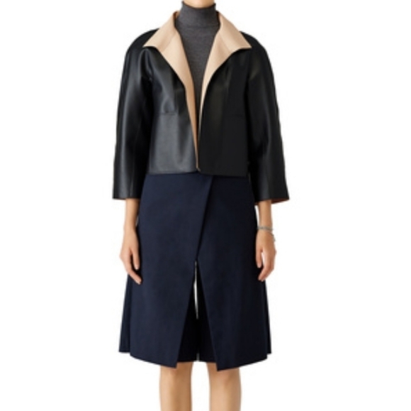 Natori Jackets & Blazers - Josie NATORI black/nude vegan leather jacket